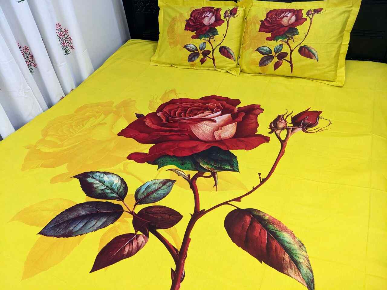 100% Twill Fabric High Quality Standard Design Bedsheet  (৩ পিসের সেট)